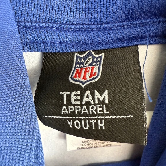 NWT NFL New York Giants Youth Blue Hoodie Sweatshirt Size Medium 10/12 - Picture 5 of 7